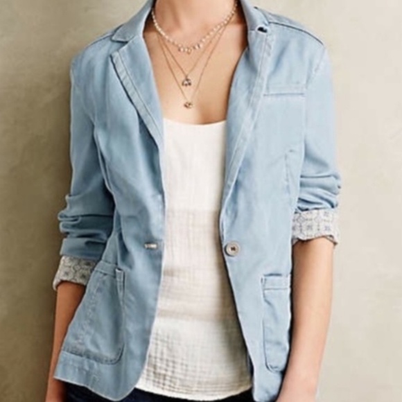 Anthropologie Jackets & Blazers - Anthropologie Pilcro and the Letterpress Chambray